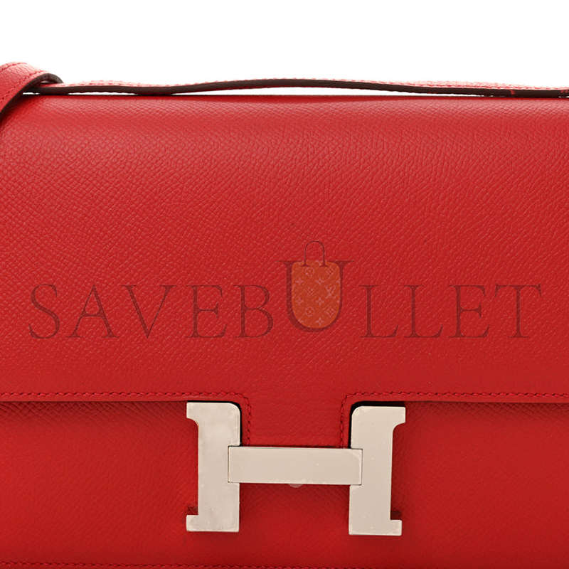 HERMES MASTER EPSOM CONSTANCE ELAN 25 ROUGE CASAQUE (25*15*4cm) 